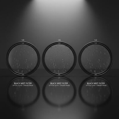 Black Mist Filter 1/4 (or 1/8, 1/2) with Nano Coating – Optical Glass Cinema Grade